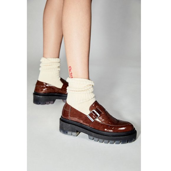 Free People Mackenzie MJ Loafers, Pecan - Picture 1 of 9